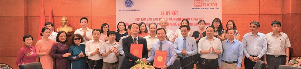 Ký Thỏa thuận hợp tác về Đào tạo Tiến sĩ và Nghiên cứu khoa học giữa Học Viện KHCN và Trường Đại học Duy Tân