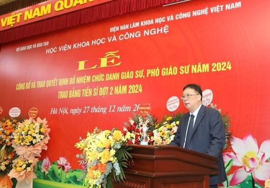 Học viện Khoa học và Công nghệ tổ chức Lễ công bố và trao Quyết định bổ nhiệm Chức danh Giáo sư, Phó Giáo sư năm 2024 và trao bằng Tiến sĩ đợt 2 năm 2024