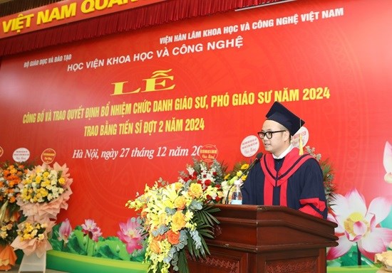 Học viện Khoa học và Công nghệ tổ chức Lễ công bố và trao Quyết định bổ nhiệm Chức danh Giáo sư, Phó Giáo sư năm 2024 và trao bằng Tiến sĩ đợt 2 năm 2024