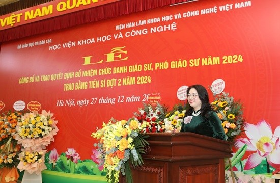 Học viện Khoa học và Công nghệ tổ chức Lễ công bố và trao Quyết định bổ nhiệm Chức danh Giáo sư, Phó Giáo sư năm 2024 và trao bằng Tiến sĩ đợt 2 năm 2024