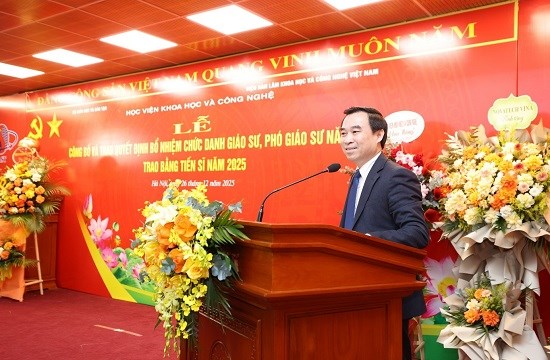 Học viện Khoa học và Công nghệ tổ chức Lễ công bố và trao Quyết định bổ nhiệm Chức danh Giáo sư, Phó Giáo sư năm 2025 và trao bằng Tiến sĩ đợt năm 2025