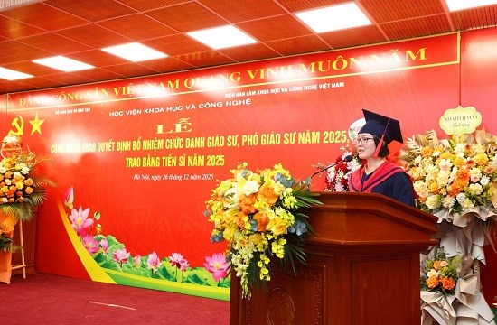 Học viện Khoa học và Công nghệ tổ chức Lễ công bố và trao Quyết định bổ nhiệm Chức danh Giáo sư, Phó Giáo sư năm 2025 và trao bằng Tiến sĩ đợt năm 2025
