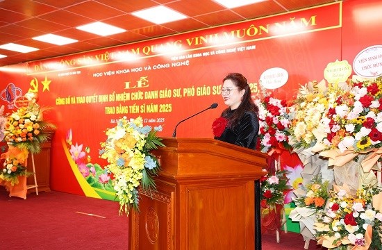Học viện Khoa học và Công nghệ tổ chức Lễ công bố và trao Quyết định bổ nhiệm Chức danh Giáo sư, Phó Giáo sư năm 2025 và trao bằng Tiến sĩ đợt năm 2025