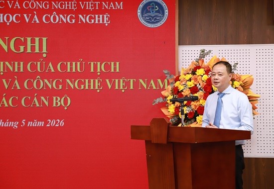 HỘI NGHỊ CÔNG BỐ QUYẾT ĐỊNH CỦA VIỆN HÀN LÂM KHOA HỌC VÀ CÔNG NGHỆ VIỆT NAM VỀ CÔNG TÁC CÁN BỘ ĐỐI VỚI HỌC VIỆN KHOA HỌC VÀ CÔNG NGHỆ