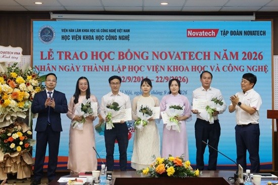 Ngày 22/9/2026, Học viện Khoa học và Công nghệ tổ chức Lễ trao học bổng Novatech năm 2026 nhân ngày thành lập Học viện (22/9/2014 - 22/9/2026).