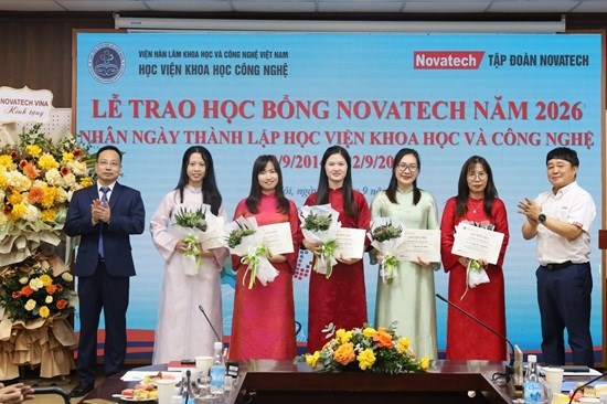 Ngày 22/9/2026, Học viện Khoa học và Công nghệ tổ chức Lễ trao học bổng Novatech năm 2026 nhân ngày thành lập Học viện (22/9/2014 - 22/9/2026).