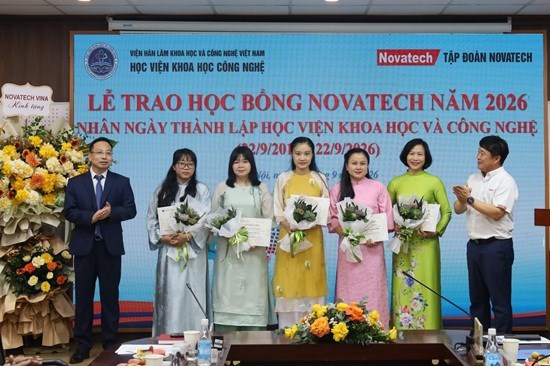 Ngày 22/9/2026, Học viện Khoa học và Công nghệ tổ chức Lễ trao học bổng Novatech năm 2026 nhân ngày thành lập Học viện (22/9/2014 - 22/9/2026).